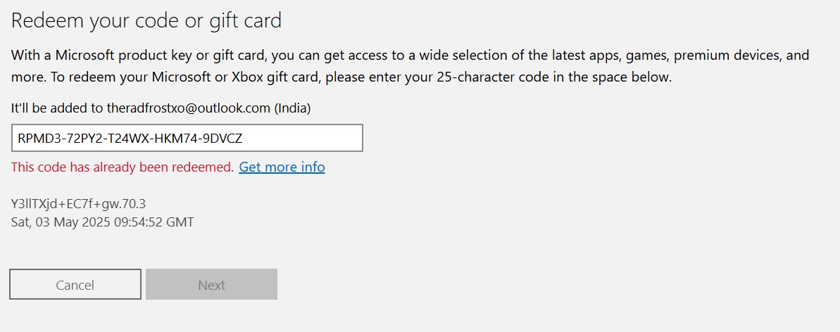 Xbox Activation Error